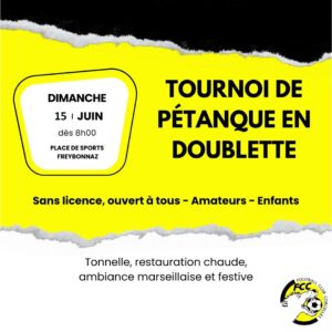 Tournoi de pétanque en doublette
