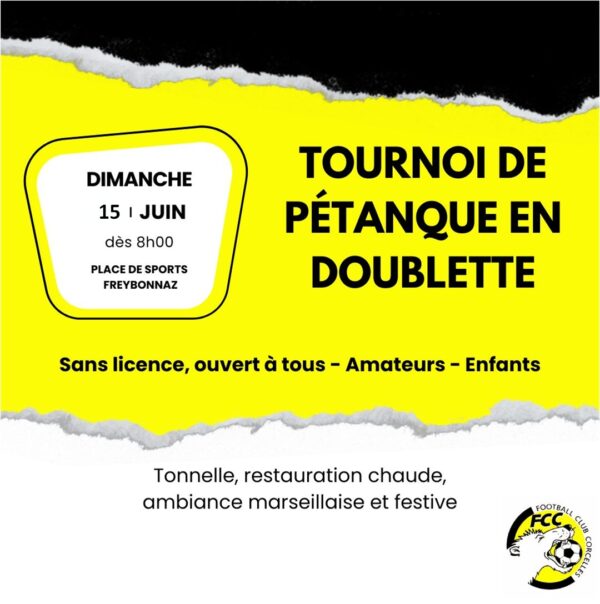 Tournoi de pétanque en doublette